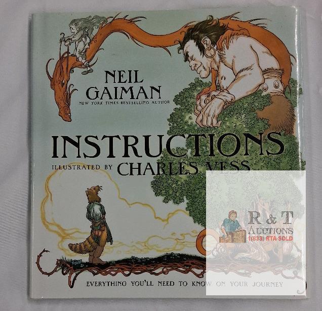 Neil Gaiman INSTRUCTIONS, Illustrated by Charles Vess, Hardcover, HarperCollins 2010, 8x8 in