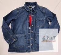 NEW Well Worn Denim Chore Jacket Blue, Size Medium, 100% Cotton, Made in China, Utility Style