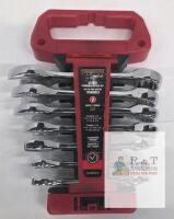 Mastercraft Professional Series Stubby SAE 7-Piece Combination Wrench Set 3/8" to 3/4" 58-8554-8