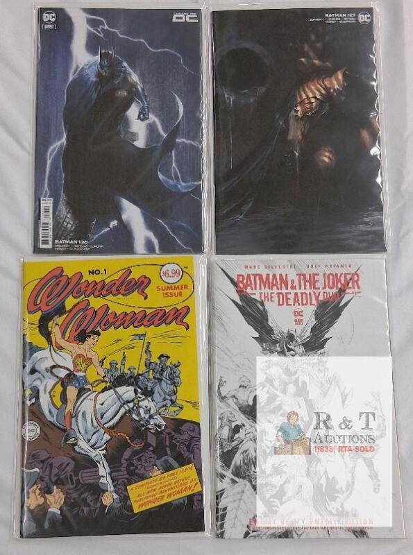 DC Batman #132 Regular & Variant, Wonder Woman #1 Facsimile, Batman Joker Deadly Duo Variant
