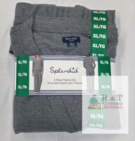 NEW Splendid Women's XL Gray 2 Piece Pajama Set, Long Sleeve Button Top & Pants, 100% Polyester