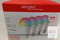 Sengled 4-Pack Smart Wi-Fi Multicolor A19 LED 60W Eqv, Alexa/Google Compatible, No Hub Required