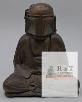 Mandalorian Boba Fett Buddha Mashup Statue by modulicious.com, 6" Resin, Damaged