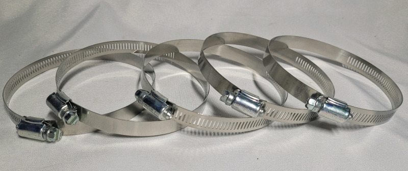 Ideal & Tridon 2.5"x4.5" Stainless Steel Hose Clamp , Five (5) Clamps - NEW