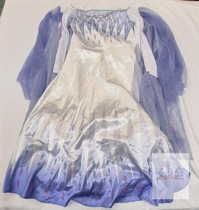 NEW Disney Frozen Elsa Costume Dress, Size M (7-8), Style 163039K, Disguise Inc., Glitter Cape