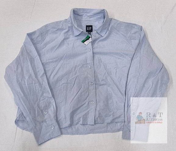 NEW GAP XL Light Blue Button-Up Shirt, Long Sleeve, 100% Cotton,