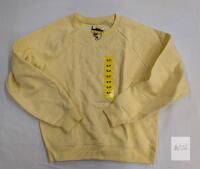 NEW GAP Women's Classic Crewneck Sweatshirt Small S/P Light Yellow Cotton Blend Raglan Sleeve