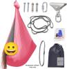 Pink & Grey Sensory Pod Swing with Mounting Hardware, Straps, and Bag &ndash; 200 lb Capacity