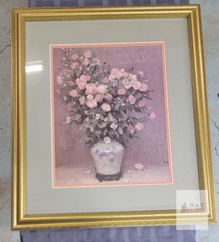 Home Decor " Flowers " Framed Print , Measures 27.5"&times;31.5"