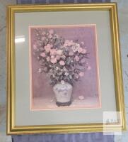 Home Decor " Flowers " Framed Print , Measures 27.5"&times;31.5"