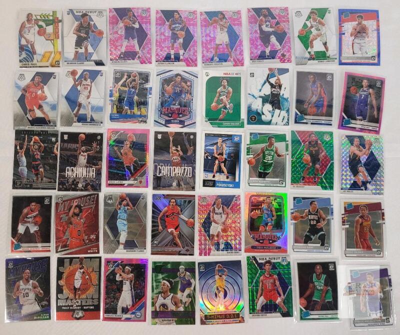 NBA Basketball Trading Cards, Mosaic & Optic, 2019&ndash;2021, Rookies, Inserts, Parallels