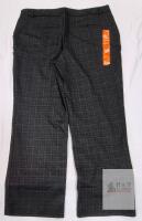 NEW Hilary Radley Women's Plaid Dress Pants Size 16 Charcoal Polyester Blend, Model 1915496
