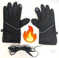 NEW O/S ZDILL-ESON USB Electric Heated Gloves, Touchscreen, Black, Tested with USB Cable