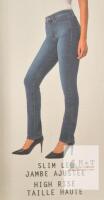 NEW Santana Women's Slim Leg High Rise Jeans, Tummy Control, 31" Inseam, Dark Indigo