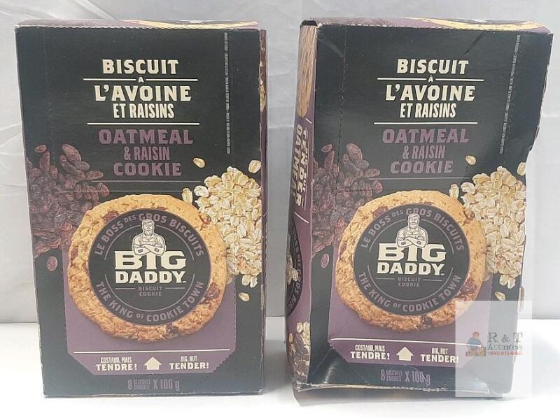 BB 2024JUL Big Daddy Oatmeal & Raisin Cookie Box, 8 x 100g, Bilingual Packaging, Nutritional Info