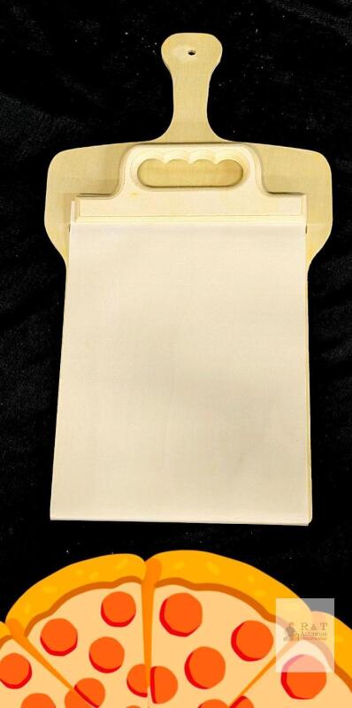 Wooden Pizza Dough Roller Board with Ergonomic Handle and Integrated Rolling Surface 16"x10"