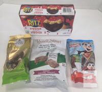 best before dates in 2025 Ritz Fudge Covered, Ferrero Golden Eggs, Russell Stover, Kinder Mini 4-Pack, Exp 2025