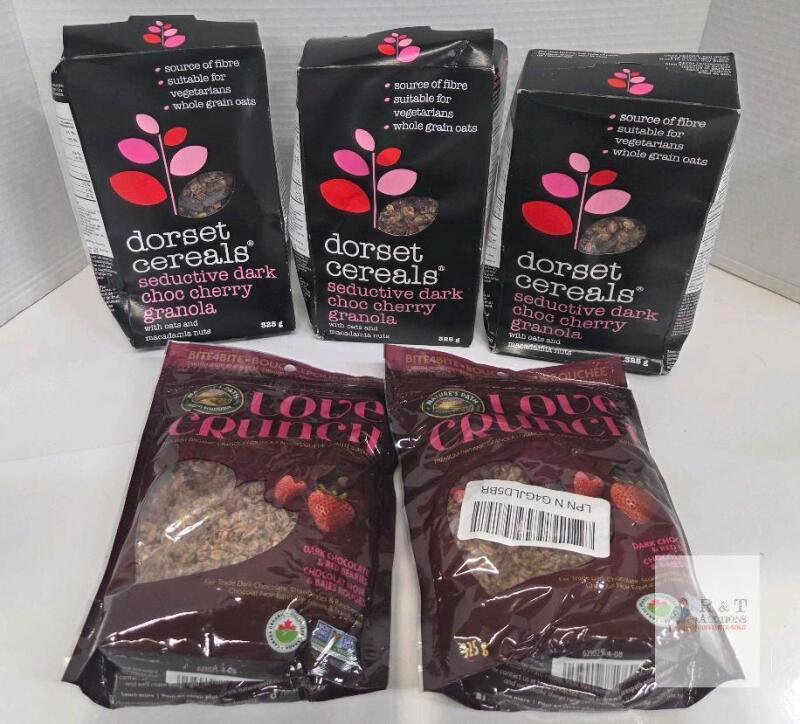 all best before dates in 2025 Dorset Cereals Dark Choc Cherry Granola 4x535g & Love Crunch Choc Berries 2x325g, 2025 Expiry
