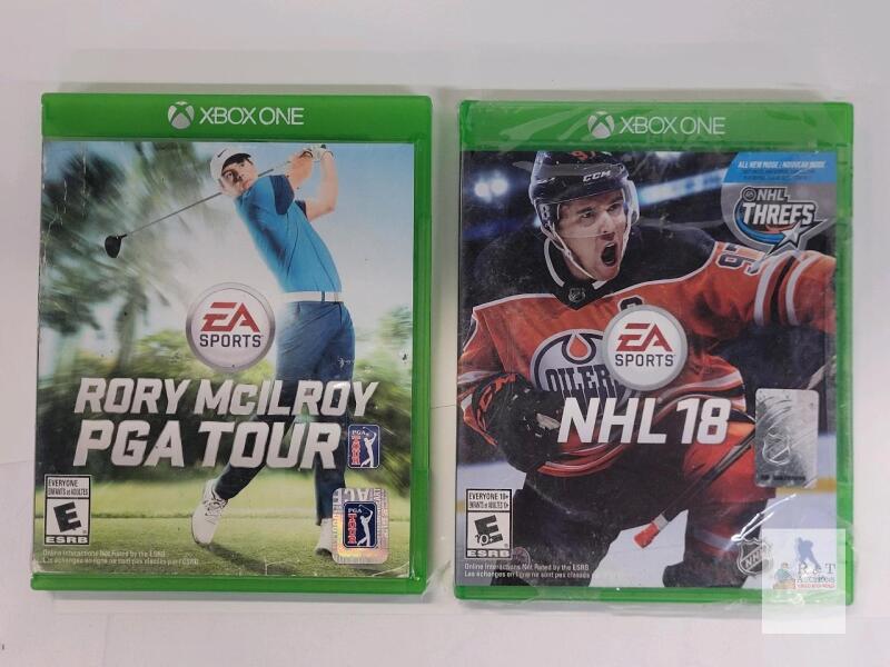 Xbox One EA Sports Rory McIlroy PGA Tour (2015) & NHL 18 (2017) &ndash; Sealed NHL 18