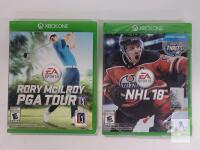 Xbox One EA Sports Rory McIlroy PGA Tour (2015) & NHL 18 (2017) &ndash; Sealed NHL 18