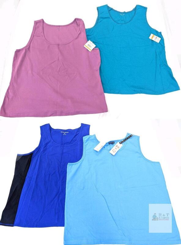 Women's Plus Size 3X Tank Tops Assorted Lot &mdash;Relativity, Studio Works, Fashion Bug, Carolyn Taylor NOTE; PERFUME LINGERING