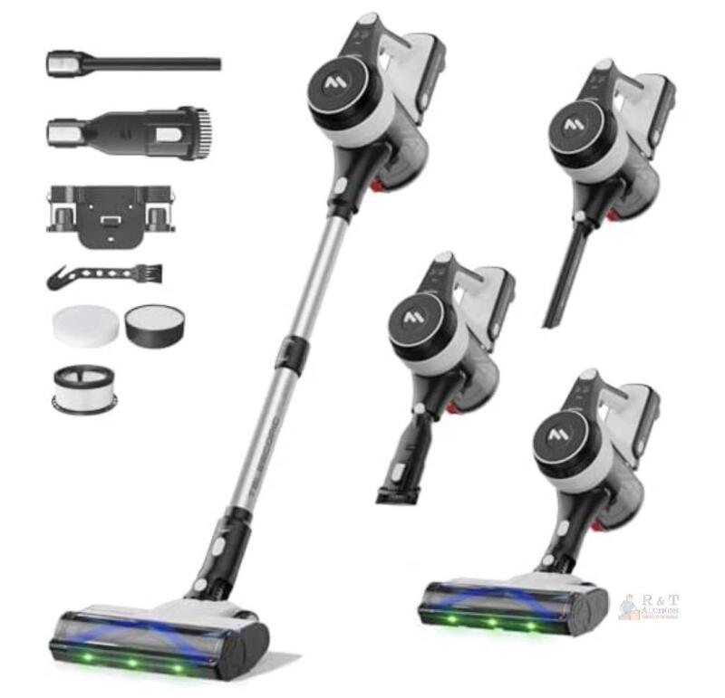 AlloyMove A01 Cordless Stick Vacuum, 45kPa Suction, 550W, 50 min Run Time, 5-Layer HEPA Filtration