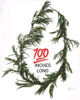 NEW 100-Inch Realistic Artificial Pine Garland, Green Foliage, Brown Stem, Holiday Home Decoration
