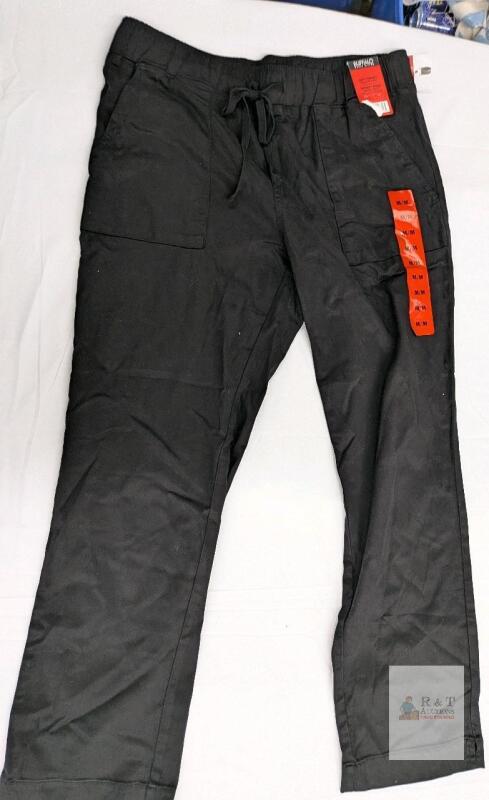 NEW Buffalo David Bitton Black Men&rsquo;s Jogger Pants, Size Medium, Elastic Waist, 4 Pockets, New with Tags