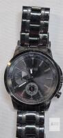 Guess Men's Stainless Steel Watch GW0490G3, World Time Bezel, 50M Water Resistant, Quartz, 44mm
