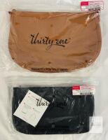 Thirty-One Studio Classic & Clutch Bag Bodies, Caramel Charm Pebble & Black Beauty Pebble, NIP