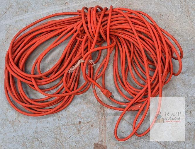 49 ft Heavy Duty Orange Extension Cord, 12 AWG, 3-Prong, Outdoor, Grounded, WORKING