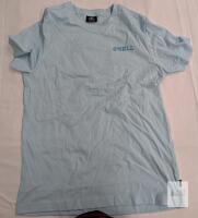 NEW O'Neill XXL Light Blue Graphic T-shirt, Pelican Surf Co Back Print, Crew Neck, Cambodia Made