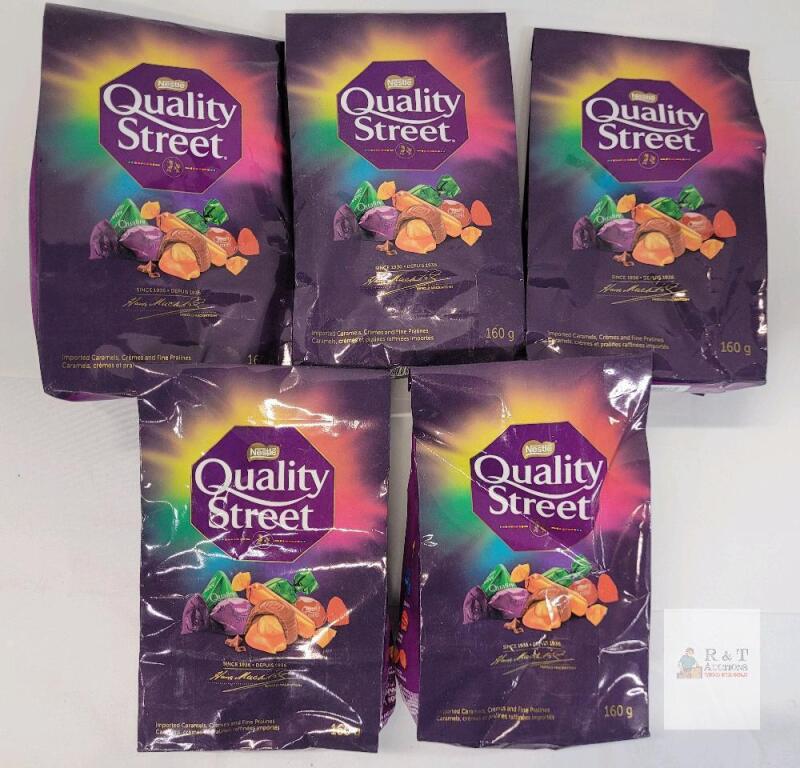 BB 2025 Nestl&eacute; Quality Street Assorted Chocolates 160g x 5 Bags, Sealed Packs