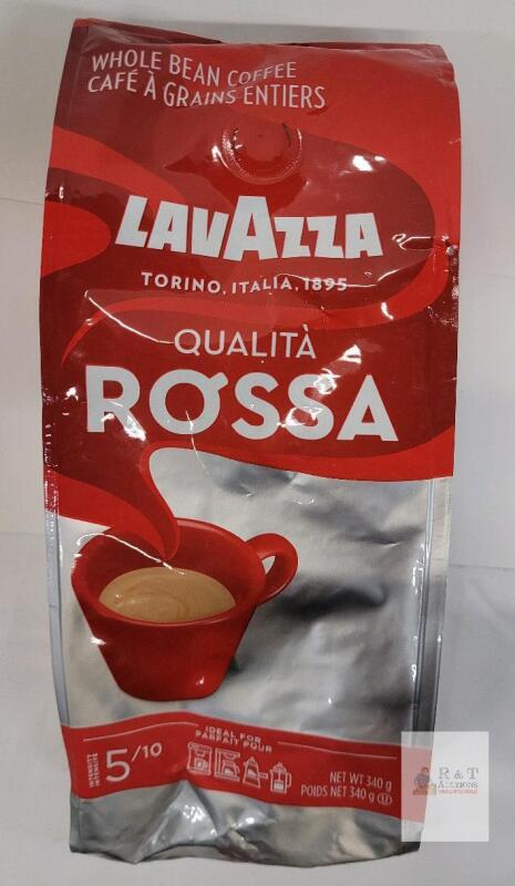 BB 2025 Lavazza Qualit&agrave; Rossa Whole Bean Coffee, Medium Roast, 12 oz (340g), Batch HF17K02