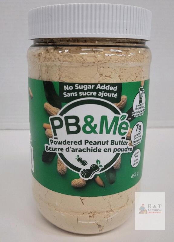 2026 PB&Me Powdered Peanut Butter, No Sugar Added, 7g Protein per Serving, 1lb (453g), Gluten-Free