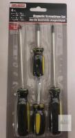 Tool Bench 4-Piece Magnetic Screwdriver Set, 2 Phillips, 2 Flathead, 4"/1.5" Lengths, New Sealed