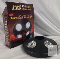 Focus Electronics Umbrella LED Light, 24 LEDs, 9.5" Diameter, Battery Operated, Box Included