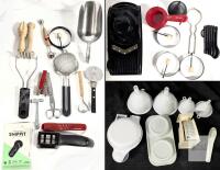 Vintage Kitchen lot including Edlund #2 Manual Can Opener Red Handle, Commercial-Grade, Made in USA