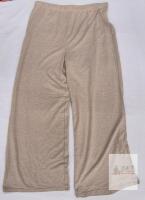 NEW Lemon XL Wide Leg Lounge Pants Beige 95% Polyester 5% Spandex Elastic Waist RN100759 ITM 1925534