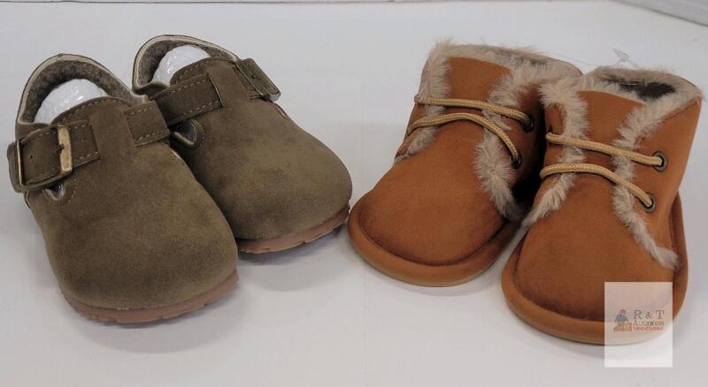NEW Toddler Shoe Lot - Buckle Suede Clogs & Fur-Lined Boots, Rubber Soles