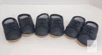 Sonsage My Baby Size 11 Infant Black Formal Loafers, Unisex, Brogue Detail, Lot of 3 Pairs