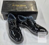 Bruno Marc Downing-02 Black Patent Oxford Dress Shoes Size 13 US / 47 EU with Box