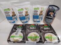BB 2025-26 Mixed Lot: Everland Organic Peanuts (3x400g), Riso Bello Asparagus Risotto (3x175g), Quaker Oats (709g)