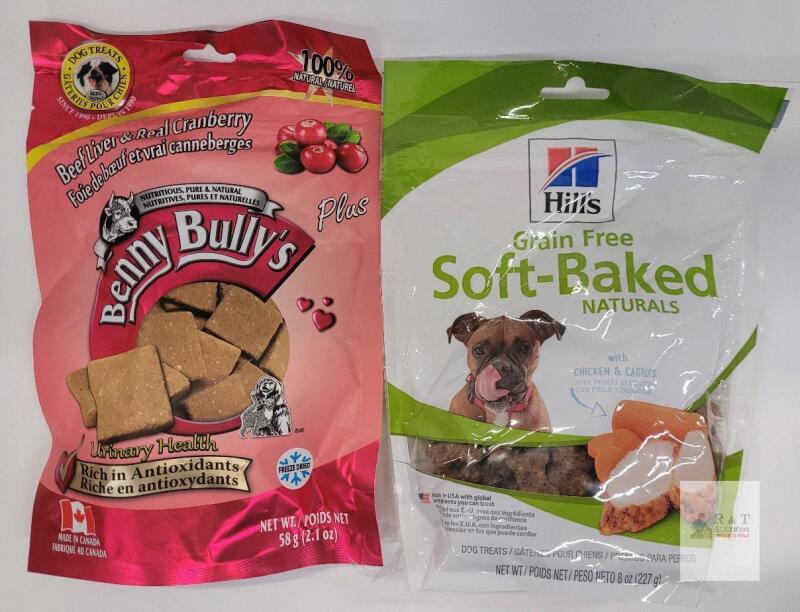 expiry dates 2025 & 2027 Benny Bully&rsquo;s Freeze-Dried Beef Liver & Cranberry 2.1oz + Hill&rsquo;s Soft-Baked Chicken Treats 8oz
