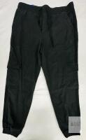 NEW Splendid Black Cargo Jogger Pants, Women's Size Large, Elastic Waist, 6 Pockets,