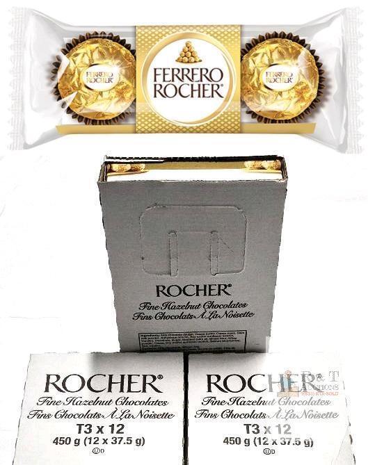 [BB 04/2025] 36 New Packs Ferrero Rocher Fine Hazelnut Chocolates