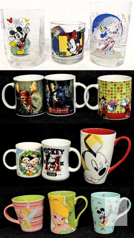 Disney Mug & Glass Collection &ndash; Mickey, Minnie, Tinker Bell, Pirates, Holiday, Disney Parks,