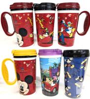 6 Disney Parks Travel Mugs, 16oz &mdash; Mickey Mouse, Minnie, Donald, Goofy, Assorted Colors