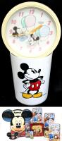 Disney Mickey Mouse Collectibles Lot &ndash; Lorus Quartz Wall Clock, Large Face Case, Tins & More