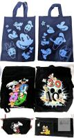 Disney Lot: 2 Tote Bags, 2 Drawstring Backpacks (2009, 2010), 2 Zipper Pouches, Mickey & Friends